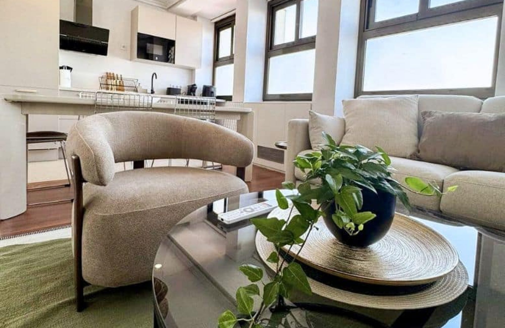 salon y cocina de apartamento en madrid